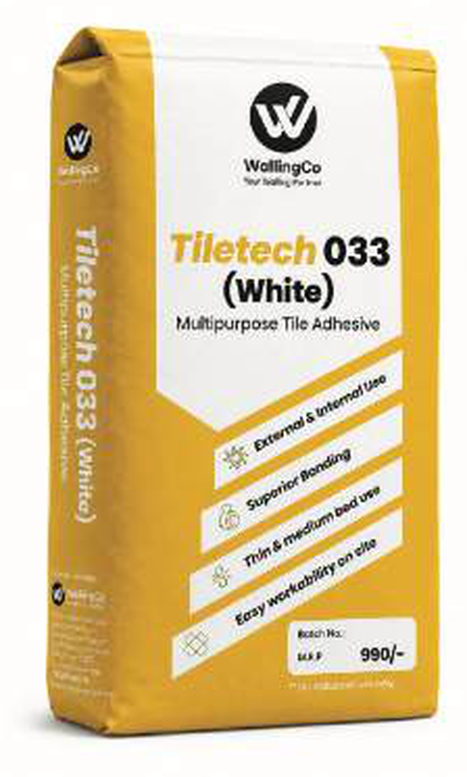 Tiletech 033 White tile adhesive bag